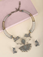 Joban Fashion Women Handcrafted Dual Tone Set Of Necklace & Earrings | Grocsy
