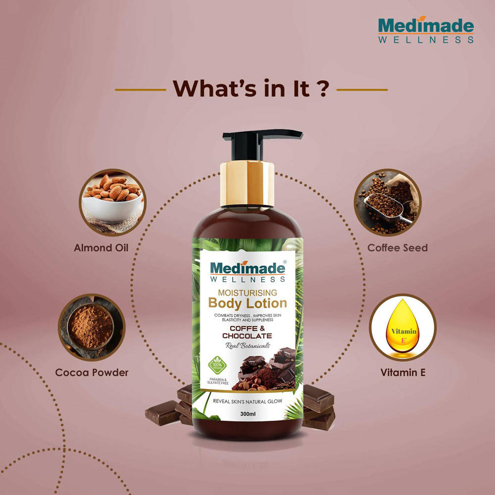Medimade Wellness Coffee and Chocolate Moisturising Body Lotion | Grocsy
