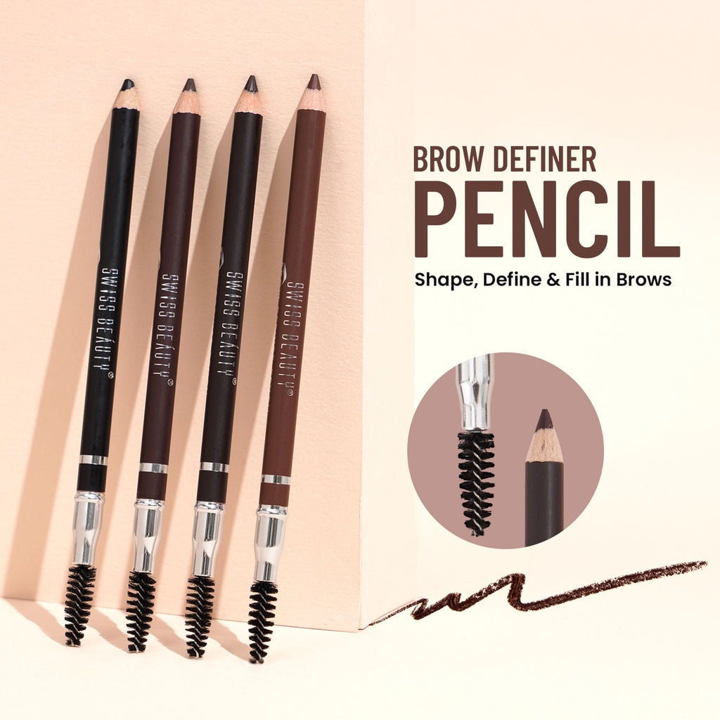 Swiss Beauty Brow Definer Pencil - 03 Deep Brown | Grocsy