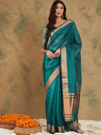 Sangria Organza Zari Kanjeevaram Saree | Grocsy