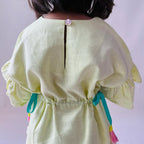 ArthLife Yellow Donuts Embroidered Dress | Grocsy