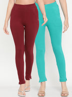 TAG 7 Women Pack Of 2 Ankle Length Leggings | Grocsy