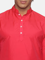 Sethukrishna Men Fuchsia Kurta with Pyjamas | Grocsy
