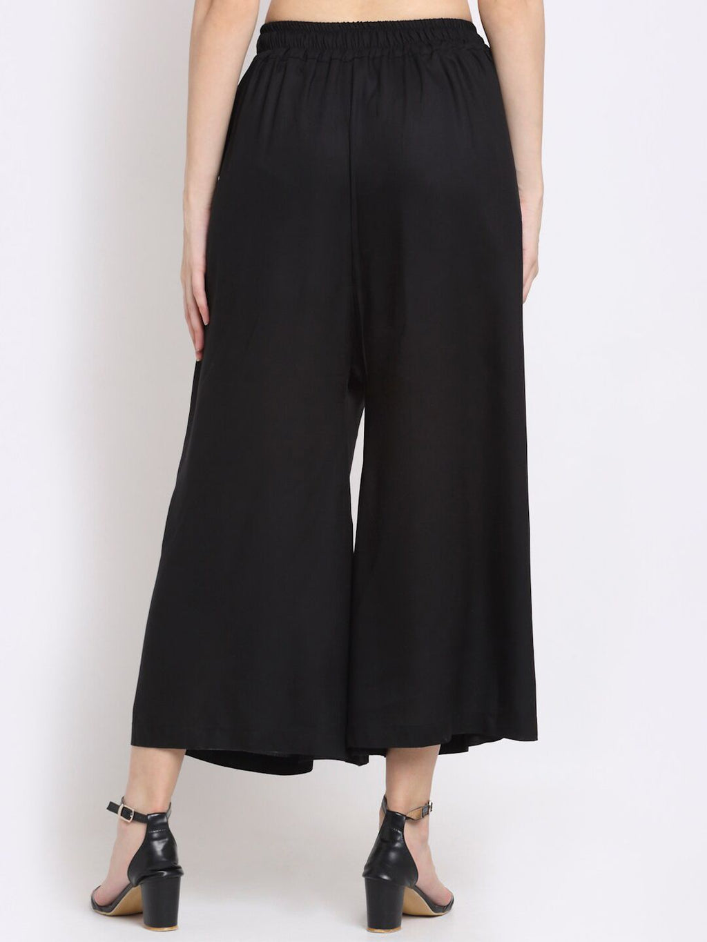 TAG 7 Pack Of 2 Women Black & White 2 Flared Ethnic Palazzos | Grocsy