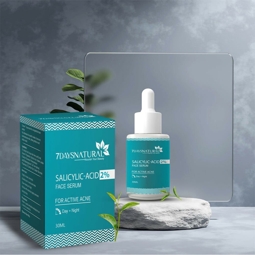 7 Days 2% Salicylic Acid Serum for Acne, Blackheads & Whiteheads Removal | Grocsy