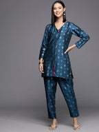 Ahalyaa Women's Traditional Wear Co-ods - Teal Blue | Grocsy