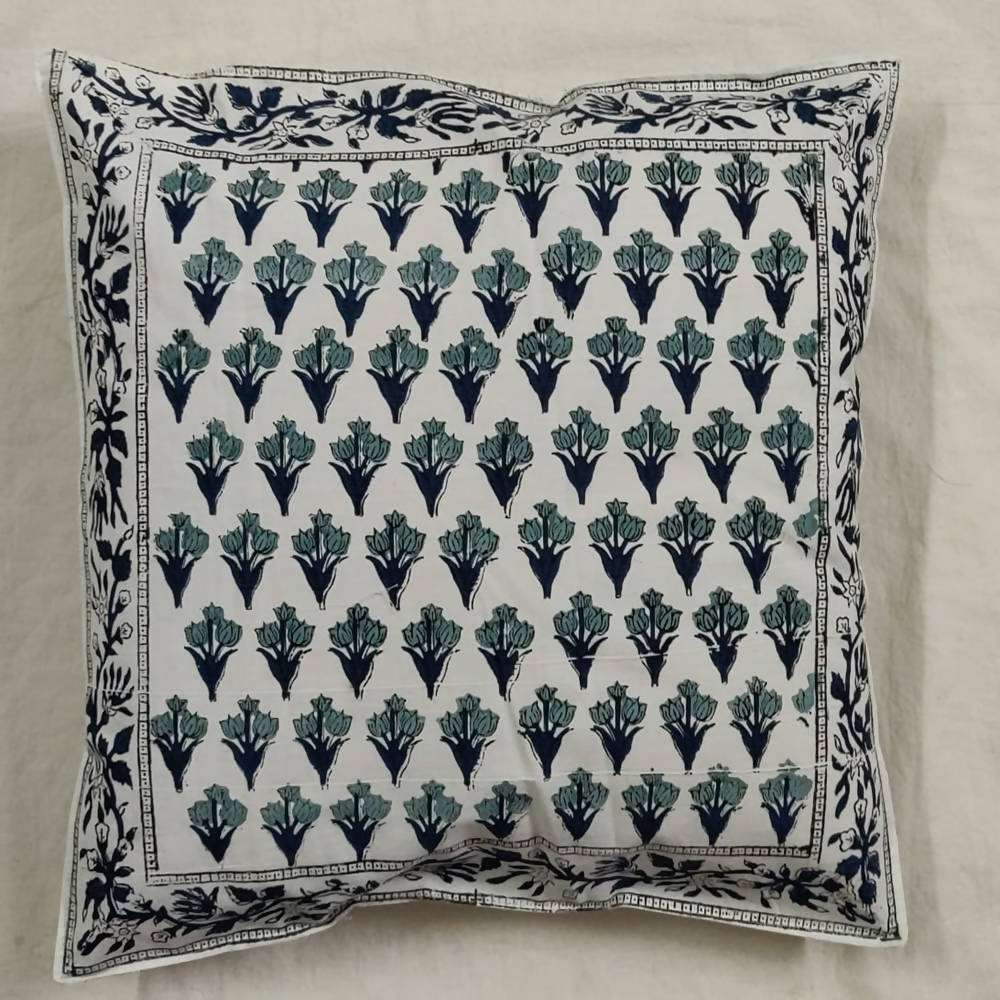 The Decor Nook Tulip Print With Grey Border Cushion Cover | Grocsy