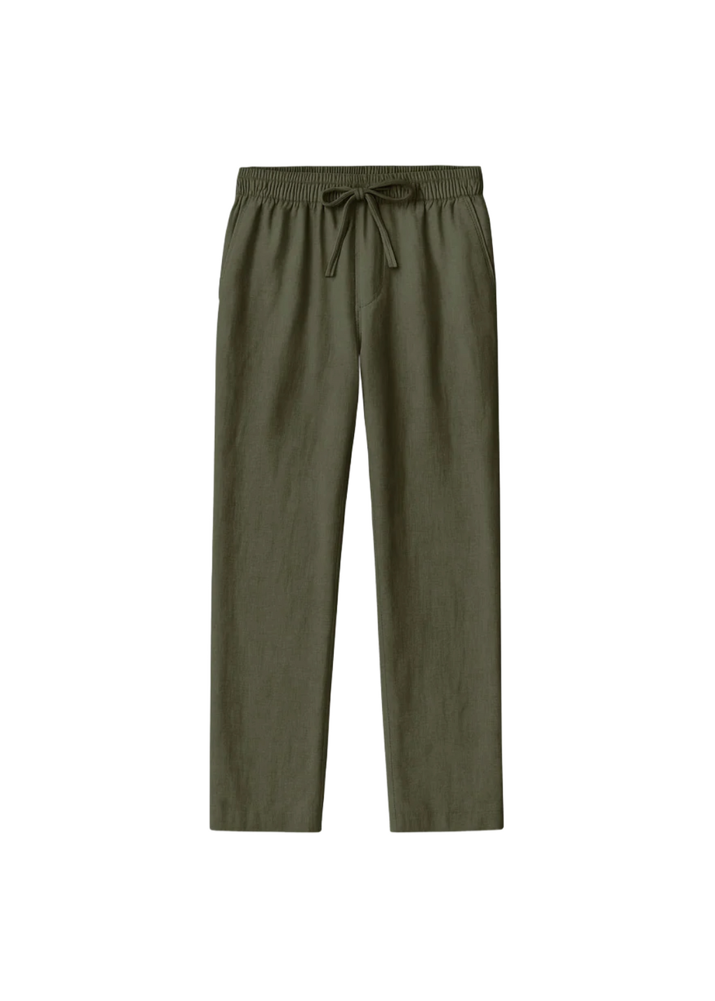 Fabmade Olive Green Cotton Linen Pajama For Men | Grocsy