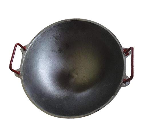 Elles Cast Iron Kadai Large Size 10 Inch (Perfect for 4 Member Family) | Grocsy