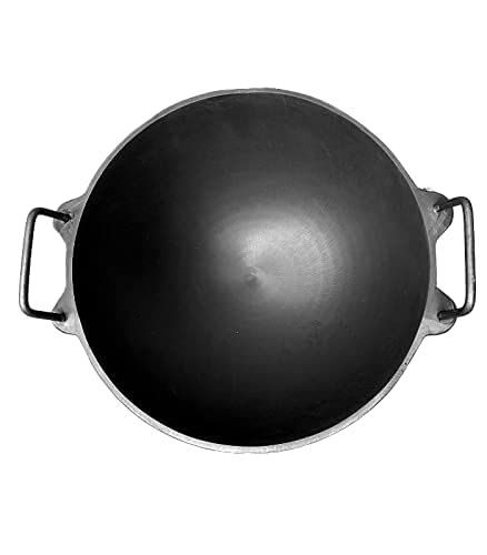 Elles Cast Iron Kadai Large Size 10 Inch (Perfect for 4 Member Family) | Grocsy