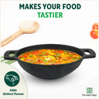 The Indus Valley CASTrong Cast Iron Cookware Set: Tawa+ Kadai+ Fry Pan, Kitchen Set for Home, Pre-seasoned, 100% Pure, Toxin-free, Tadka Pan | Grocsy