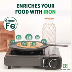The Indus Valley CASTrong Cast Iron Cookware Set: Tawa+ Kadai (Wok model), Kitchen Set for Home, Pre-seasoned, 100% Pure, Toxin-free, Tadka Pan | Grocsy