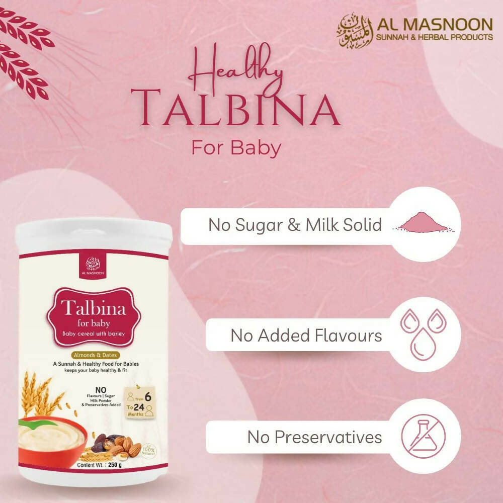 Al Masnoon Talbina For Baby with Almonds & Dates 6 to 24 Months | Grocsy