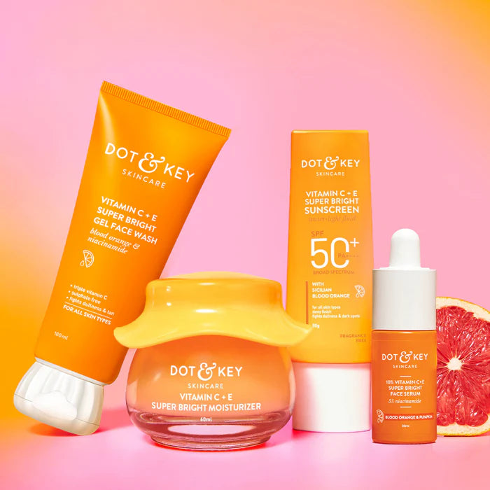 Dot & Key CSMS (Cleanser, Serum, Moisturizer, Sunscreen) Vitamin C Combo | Grocsy