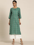 HERE&NOW Abstract Printed Pure Cotton Kurta | Grocsy