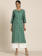 HERE&NOW Abstract Printed Pure Cotton Kurta | Grocsy