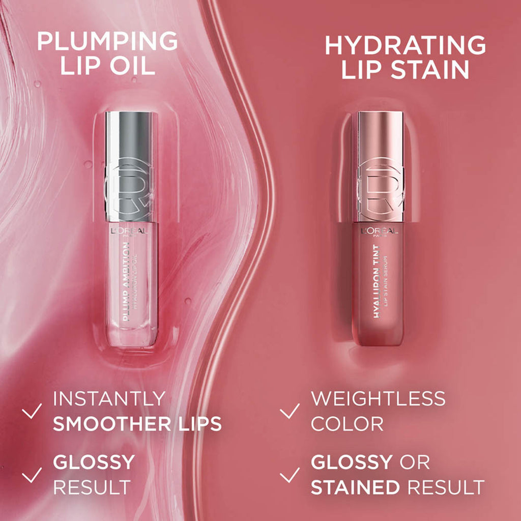 L'Oreal Paris Hyaluron Tint Lip Stain Serum Weightless Color - 635 Worth It Medium | Grocsy