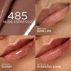 L'Oreal Paris Hyaluron Tint Lip Stain Serum Weightless Color - 485 Nude Espresso | Grocsy