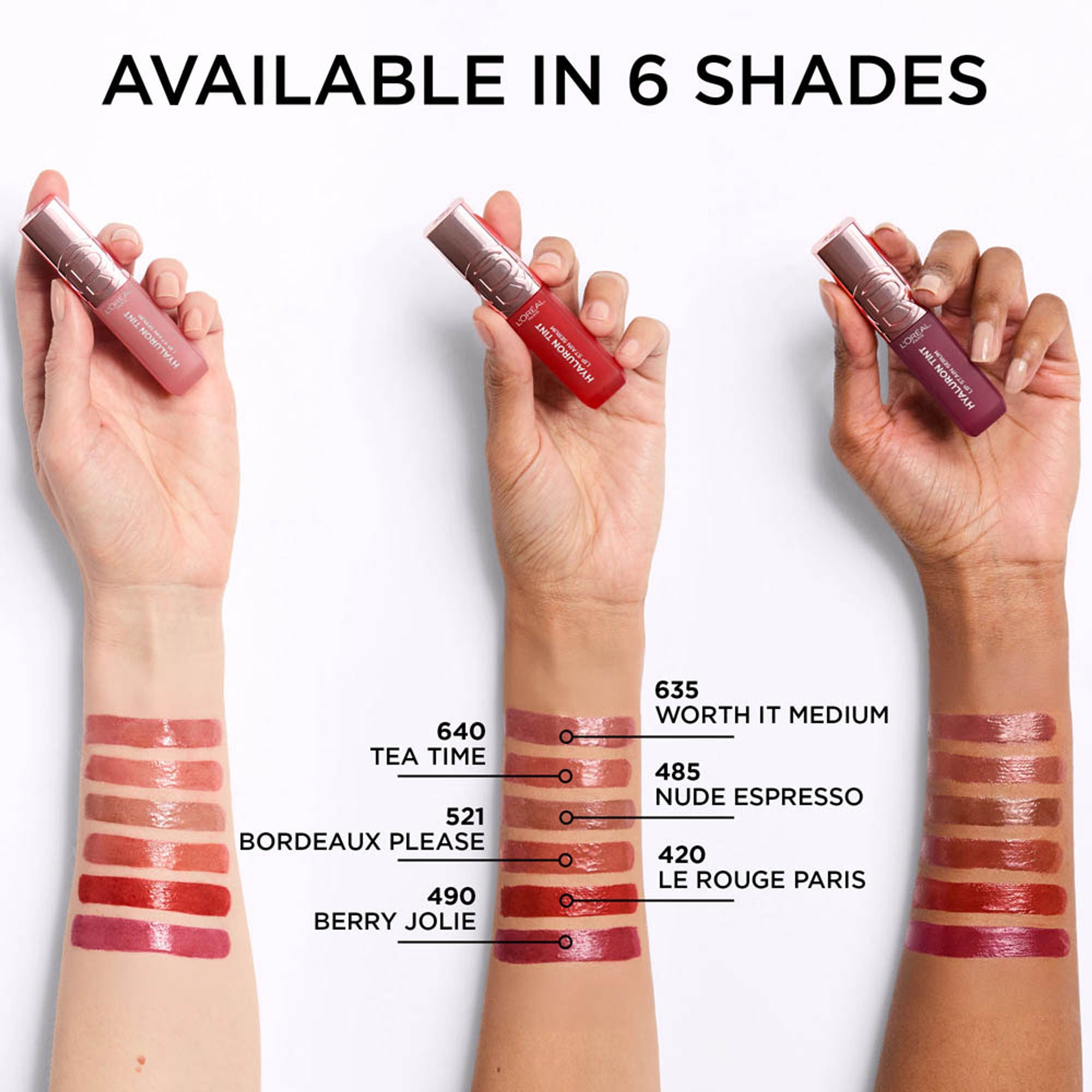 L'Oreal Paris Hyaluron Tint Lip Stain Serum Weightless Color - 521 Bordeaux Please | Grocsy