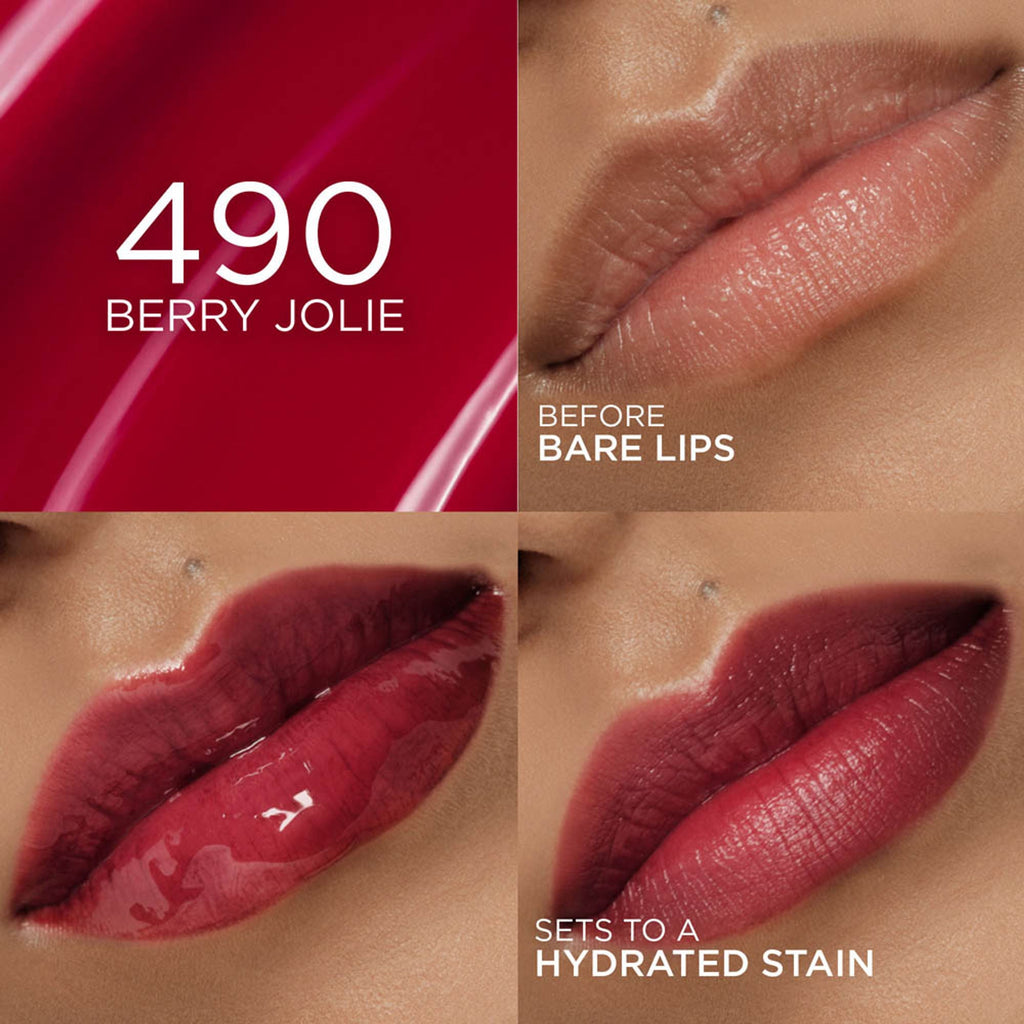 L'Oreal Paris Hyaluron Tint Lip Stain Serum Weightless Color - 490 Berry Jolie | Grocsy