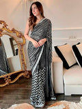 Sangria Black Sequinned Embellished Saree | Grocsy