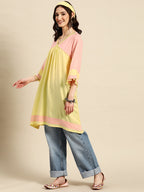 Sangria Colourblocked A-Line Kurta | Grocsy
