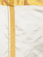 Sethukrishna Men Cream-Coloured Solid Dhoti | Grocsy