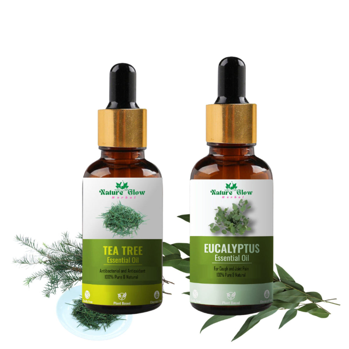 Nature Glow Herbal Nature Tea Tree & Eucalyptus Essential Oil | Grocsy