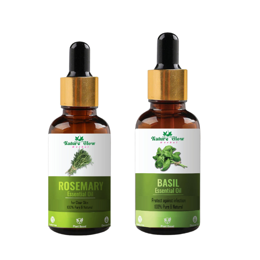 Nature Glow Herbal Rosemary & Basil Essential Oil | Grocsy