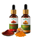 Nature Glow Herbal Kumkumadi & Turmeric Essential Oil Combo | Grocsy