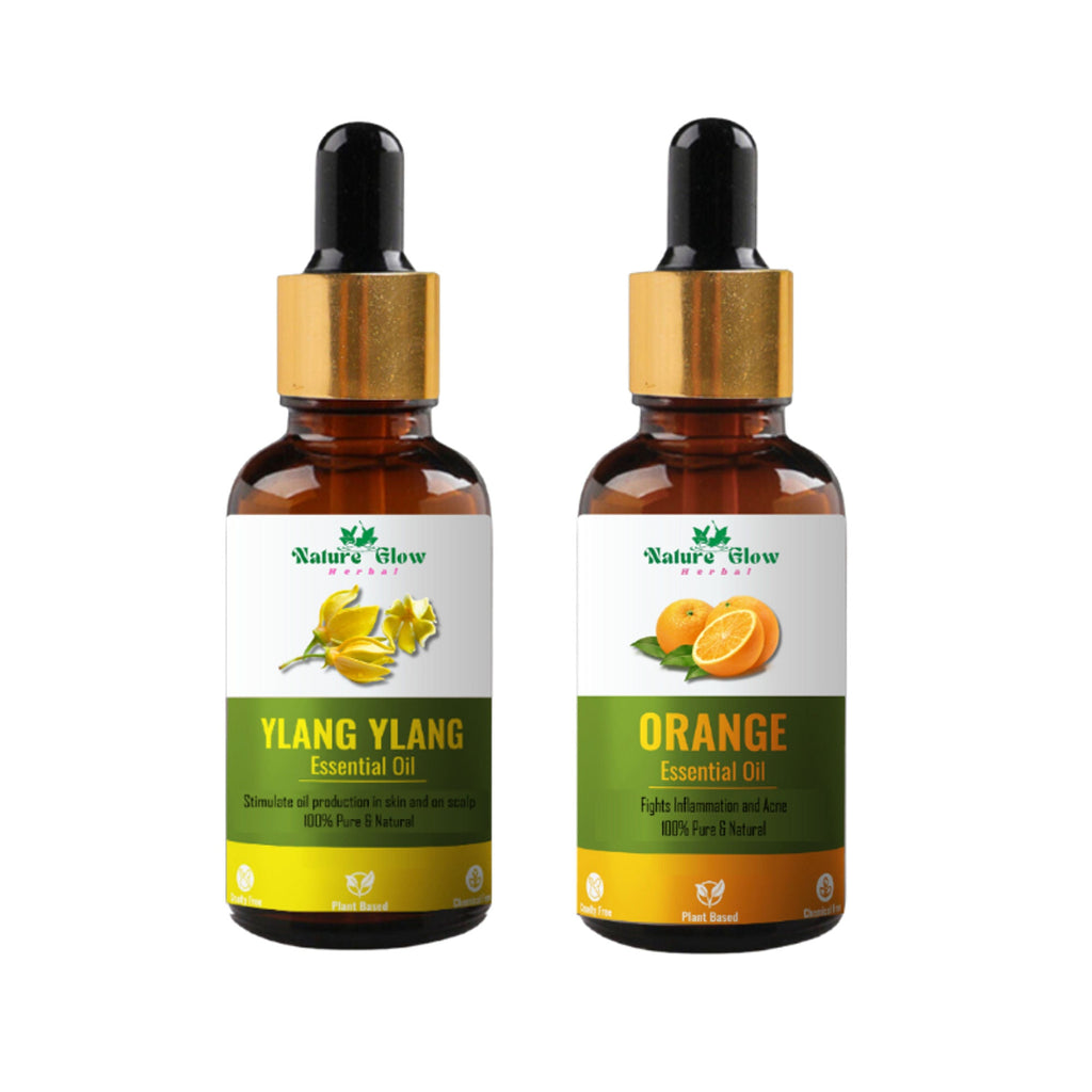 Nature Glow Herbal Ylang Ylang & Orange Essential Oil Combo | Grocsy