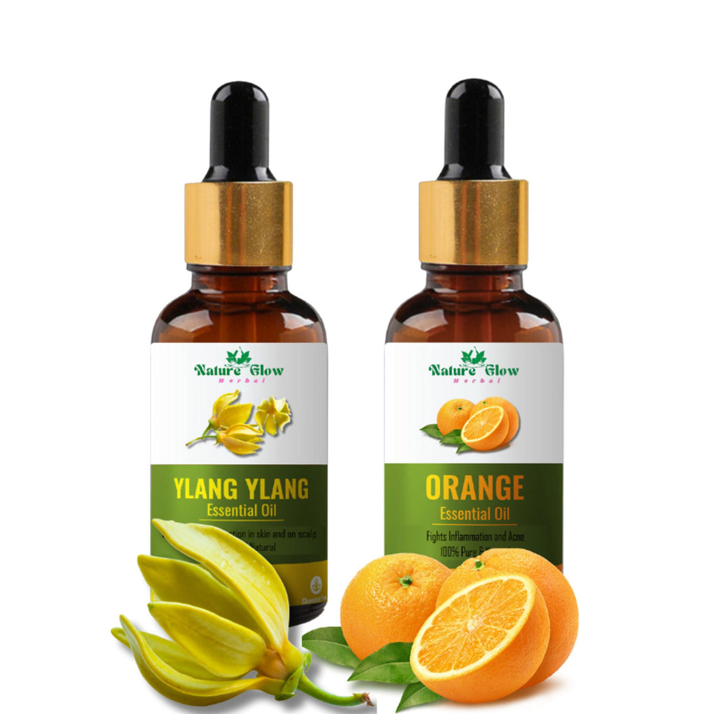 Nature Glow Herbal Ylang Ylang & Orange Essential Oil Combo | Grocsy