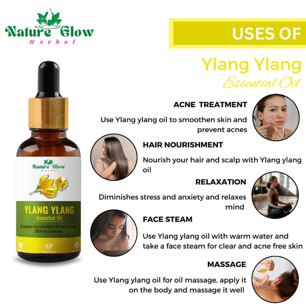 Nature Glow Herbal Ylang Ylang & Orange Essential Oil Combo | Grocsy