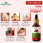 Nature Glow Herbal Rose & Cedarwood Essential Oil Combo | Grocsy