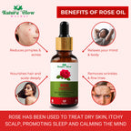 Nature Glow Herbal Rose & Cedarwood Essential Oil Combo | Grocsy