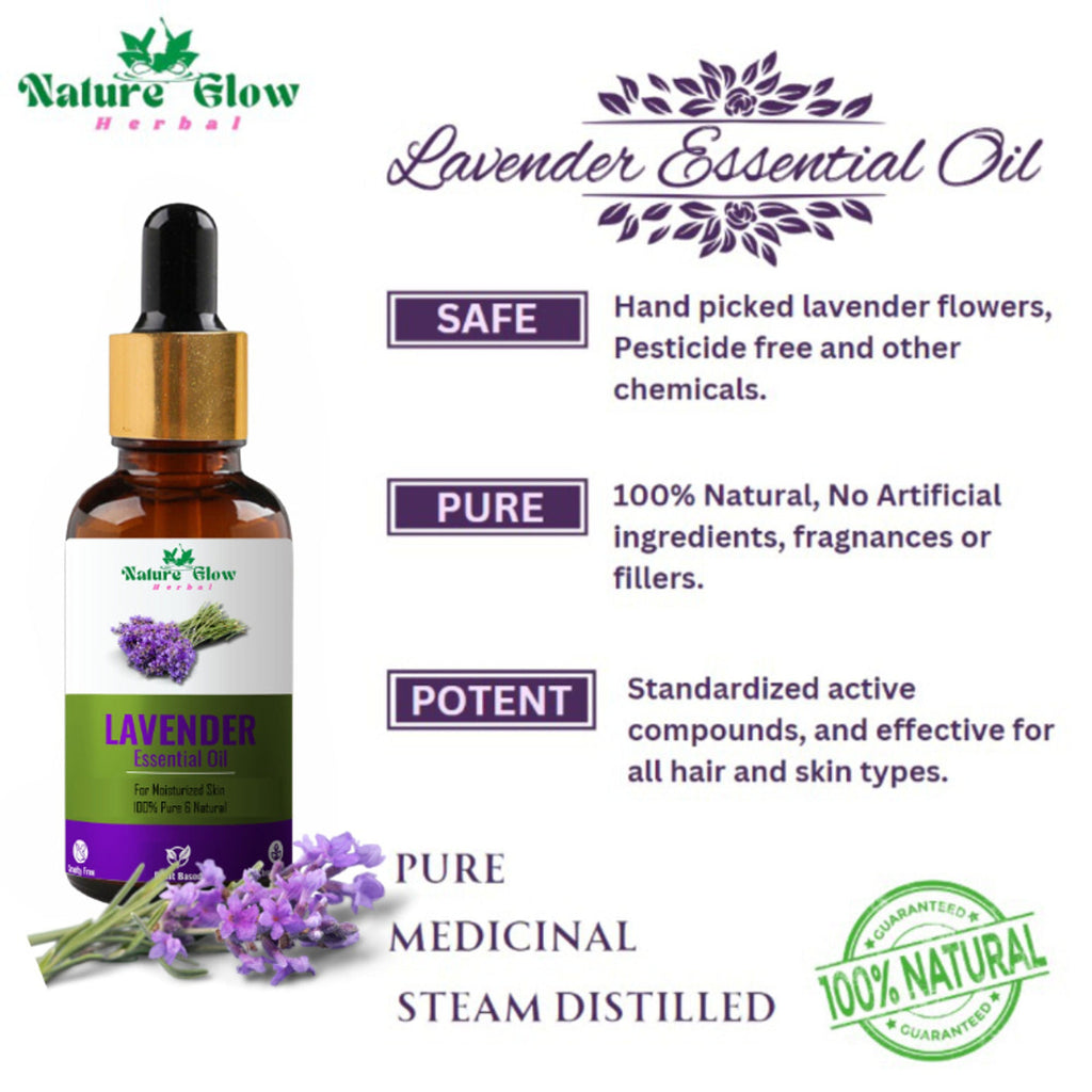 Nature Glow Herbal Lavender & Cedarwood & Turmeric Essential Oil Combo | Grocsy