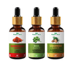 Nature Glow Herbal Kumkumadi & Basil & Cedarwood Essential Oil Combo | Grocsy