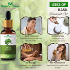 Nature Glow Herbal Kumkumadi & Basil & Cedarwood Essential Oil Combo | Grocsy