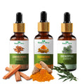Nature Glow Herbal Sandalwood & Termaric & Eucallypatus Essential Oil Combo | Grocsy