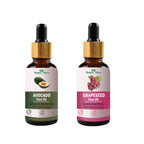 Nature Glow Herbal Finest And Freshest Avocado & Grapeseed Facial Oil Combo | Grocsy