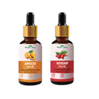 Nature Glow Herbal Apricoat & Rosehip Facial Oil Combo | Grocsy