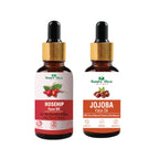 Nature Glow Herbal Rosehip & Jojoba Facial Oil Combo | Grocsy