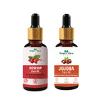 Nature Glow Herbal Rosehip & Jojoba Facial Oil Combo | Grocsy