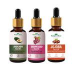 Nature Glow Herbal Avocado, Grapeseed & Jojoba Facial Oil Combo | Grocsy