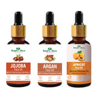 Nature Glow Herbal Jojoba, Argan & Apricot Facial Oil Combo | Grocsy