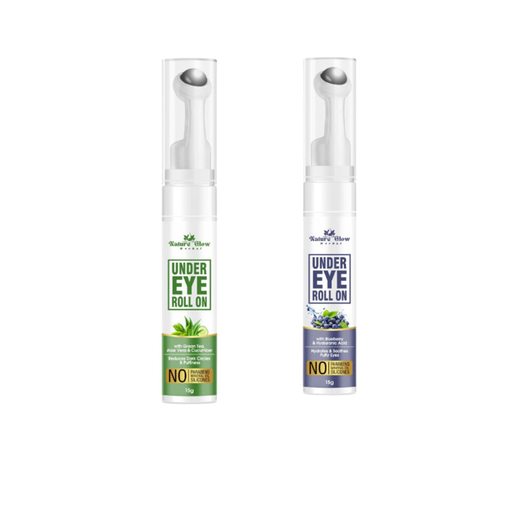 Nature Glow Herbal Under Eye Gel Roll Combo | Grocsy