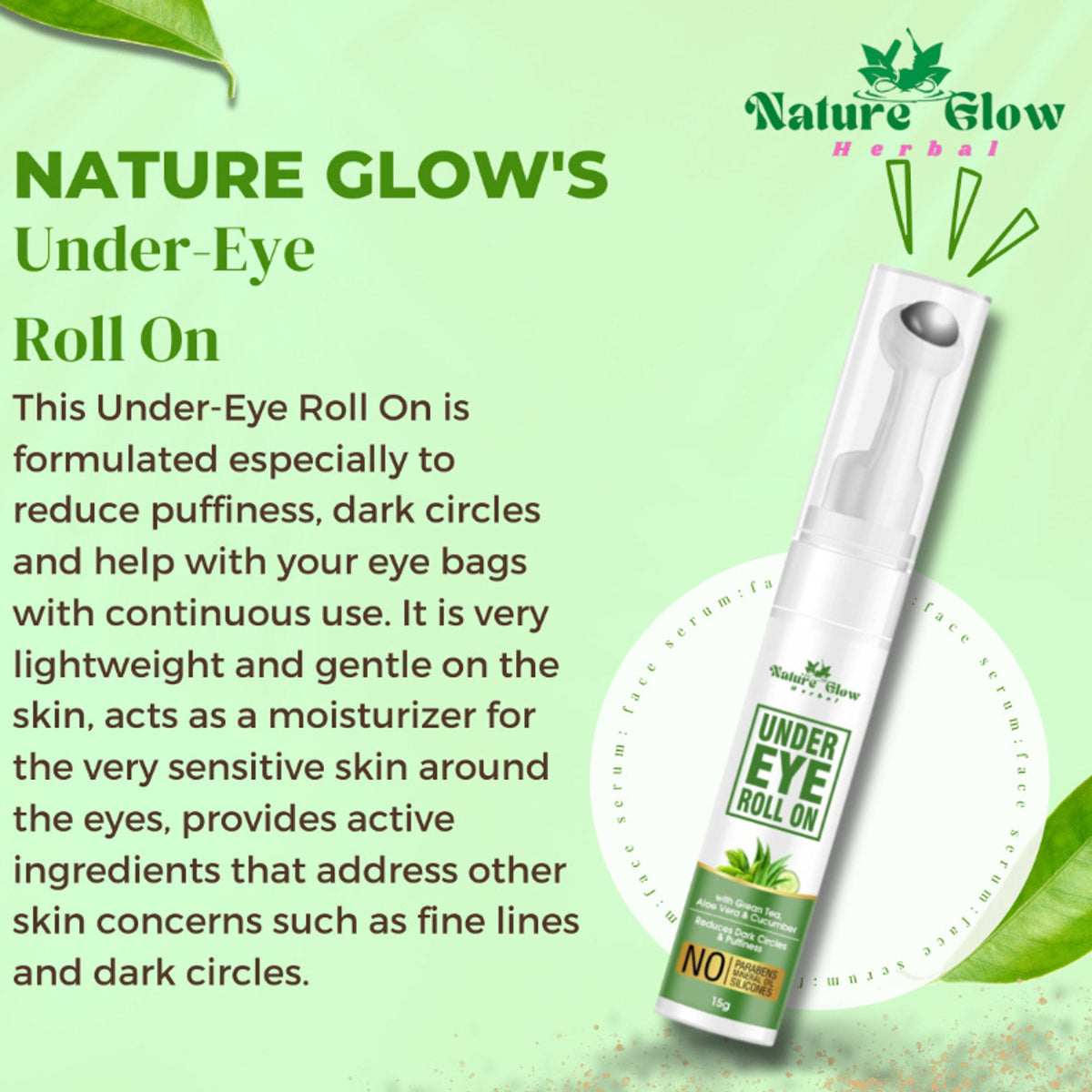 Nature Glow Herbal Under Eye Gel Combo | Grocsy