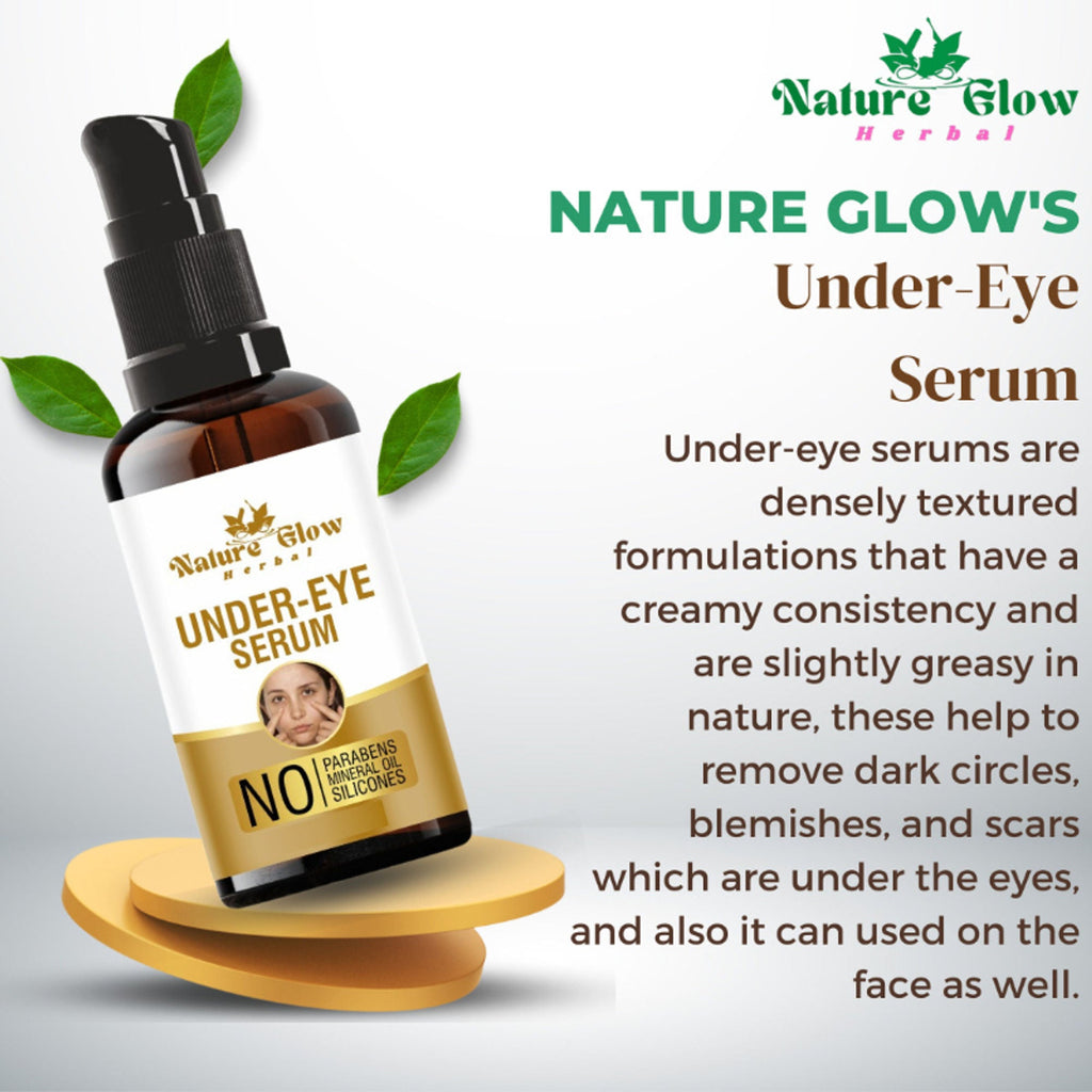 Nature Glow Herbal Under Eye Serum & Eye Cream Combo | Grocsy
