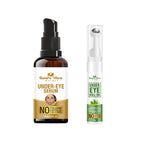 Nature Glow Herbal Under Eye Serum & Green Tea Roll On Combo | Grocsy