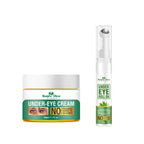 Nature Glow Herbal Under Eye Cream & Greentea Gel Roll On Combo | Grocsy